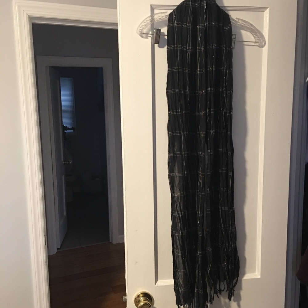 Black with Silver Scarf